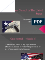 Gun Control in The United States: Presentation Prepared by Klaudia Rogowska