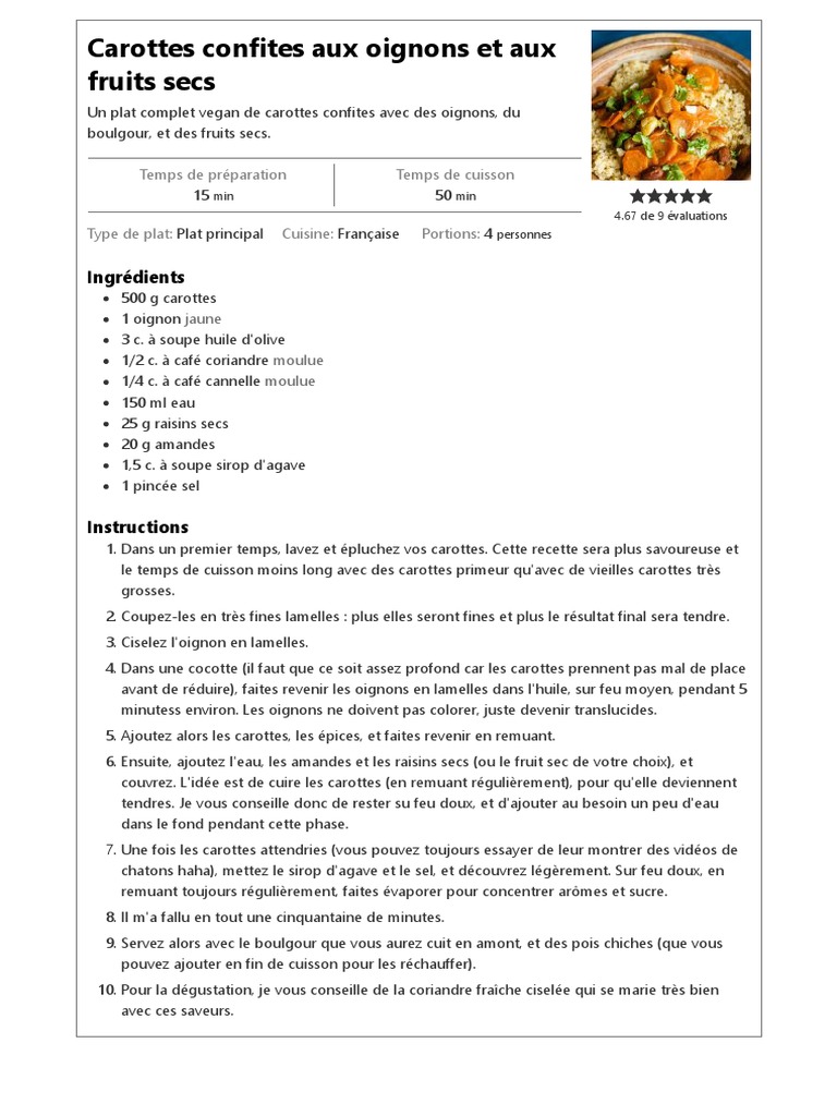 Index des recettes Weight Watchers par ingrédient - Amandine Cooking