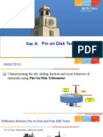 Exp. 8: Pin On Disk Test: BITS Pilani