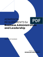 Adgangskrav Kandidat Business Administration and Leadership en