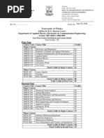 Syllabus For Apece, University of Dhaka