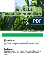 11 - 12. Metode Seleksi Tanaman Menyerbuk Silang