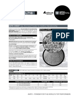 DATA SHEET Gas Atomized Powder For Additive Manufacturing