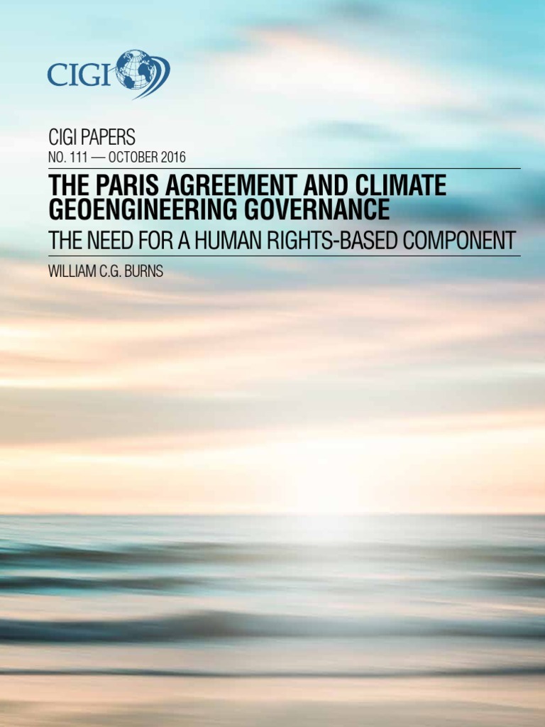 CIGI Paper No.111 WEB | PDF | Climate Engineering | Climate Change