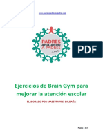 Ejercicios de Brain Gym para Mejorar La Atencion Escolar