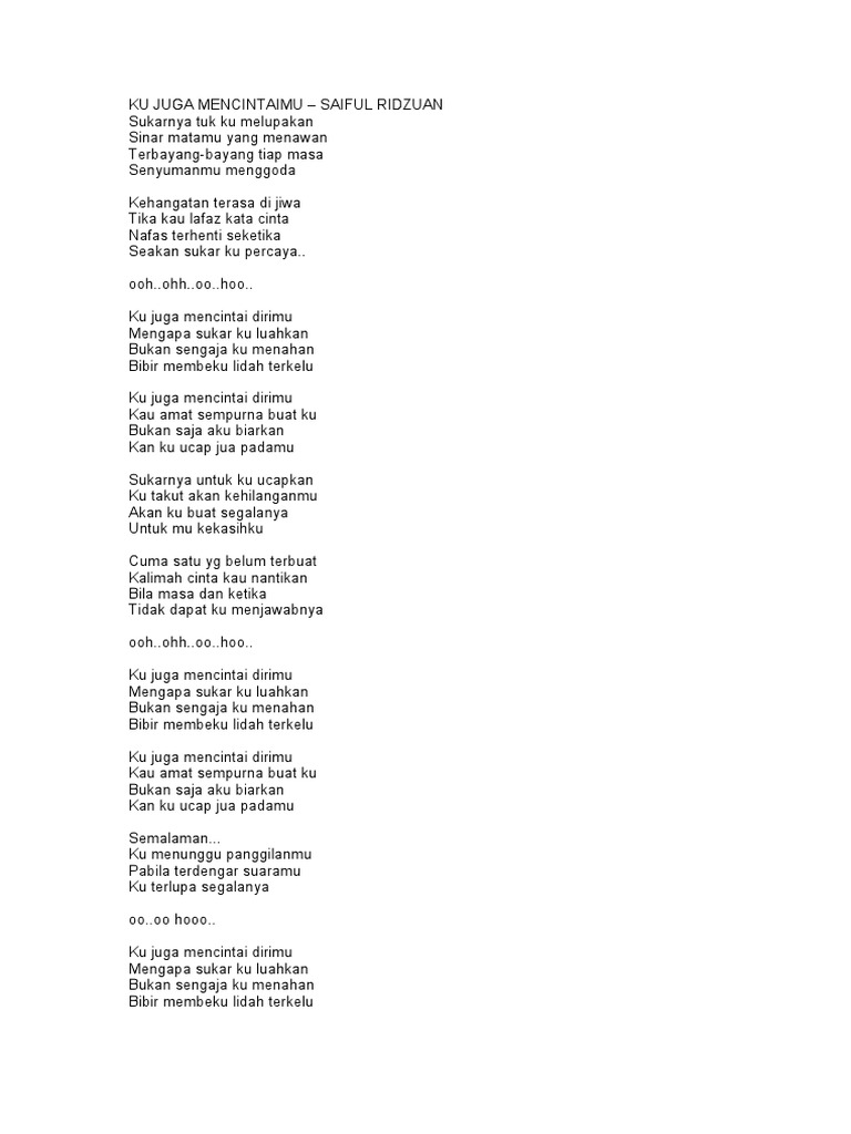 Ku Juga Mencintaimu | PDF