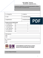 Usm Global: Fellowship Extension Application Form