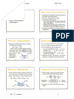 First Law - Closed System Nomenclature: L2: Thermodynamics, Carnot Cycle EEE 463