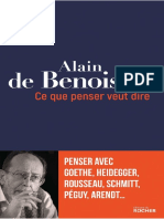 Alain de Benoist - Ce que penser veut dire. Penser avec Goethe, Heidegger, Rousseau, Schmitt, Péguy, Arendt... (2017)