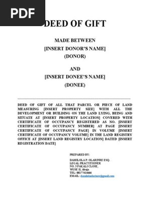 Deed of Gift
