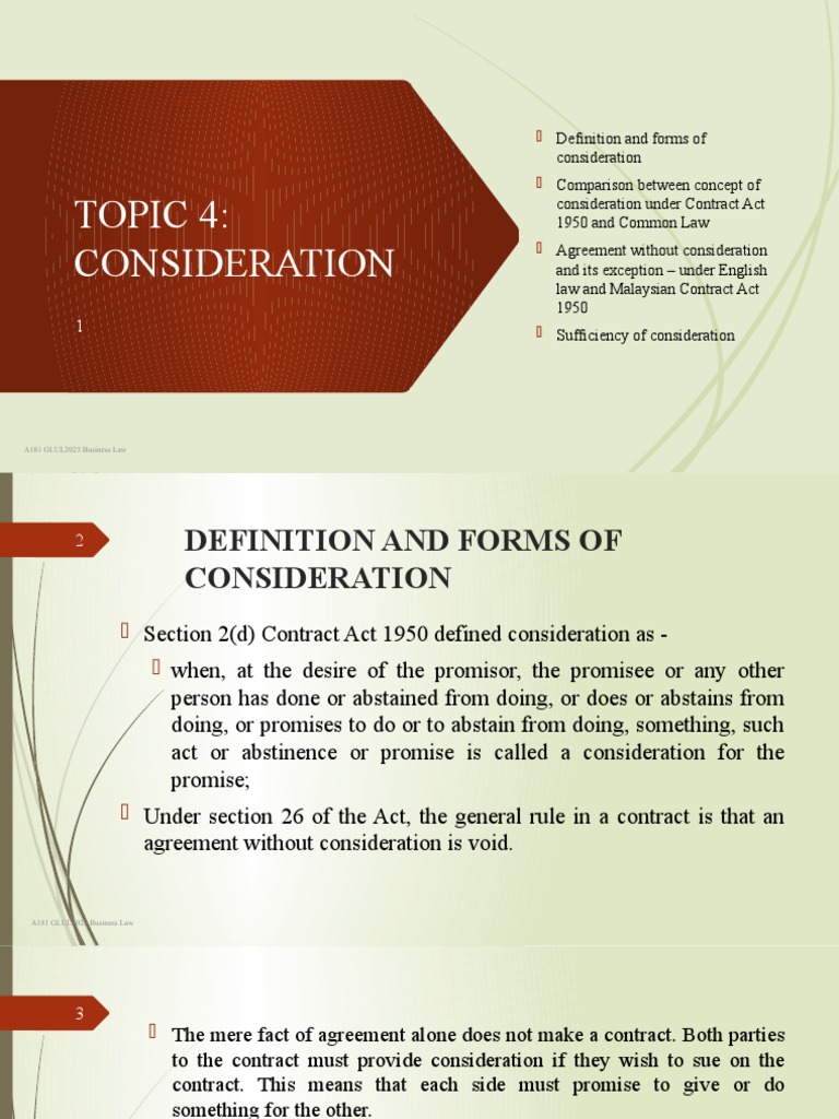 Understanding Consideration in Contracts | PDF | Consideration | Justice