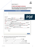 Present Simple and Present Continuous: Grammar Worksheet