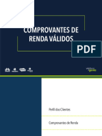 Comprovantes de Renda Validos