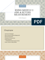 Learning Module 2: Risk & Return Measurement: Portfolio Management
