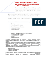 Indicatii de Regim Alimentar in Rectocolita Ulcerohemoragica Si Boala Crohn