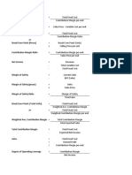 Cvp Analysis