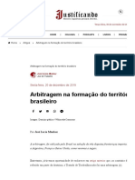 Arbitragem na formação do território brasileiro – Justificando