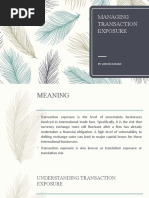 Managing Transaction Exposure