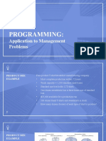 Linear Programming:: Application To Management Problems