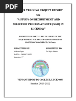 A Study On Recruitment and Selection Process at Mitr (Ngo) in Lucknow