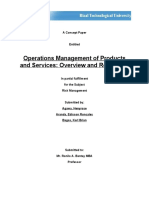 Operations Management of Products and Services: Overview and Resources