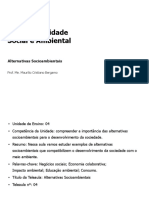 Alternativas socioambientais e consumo consciente