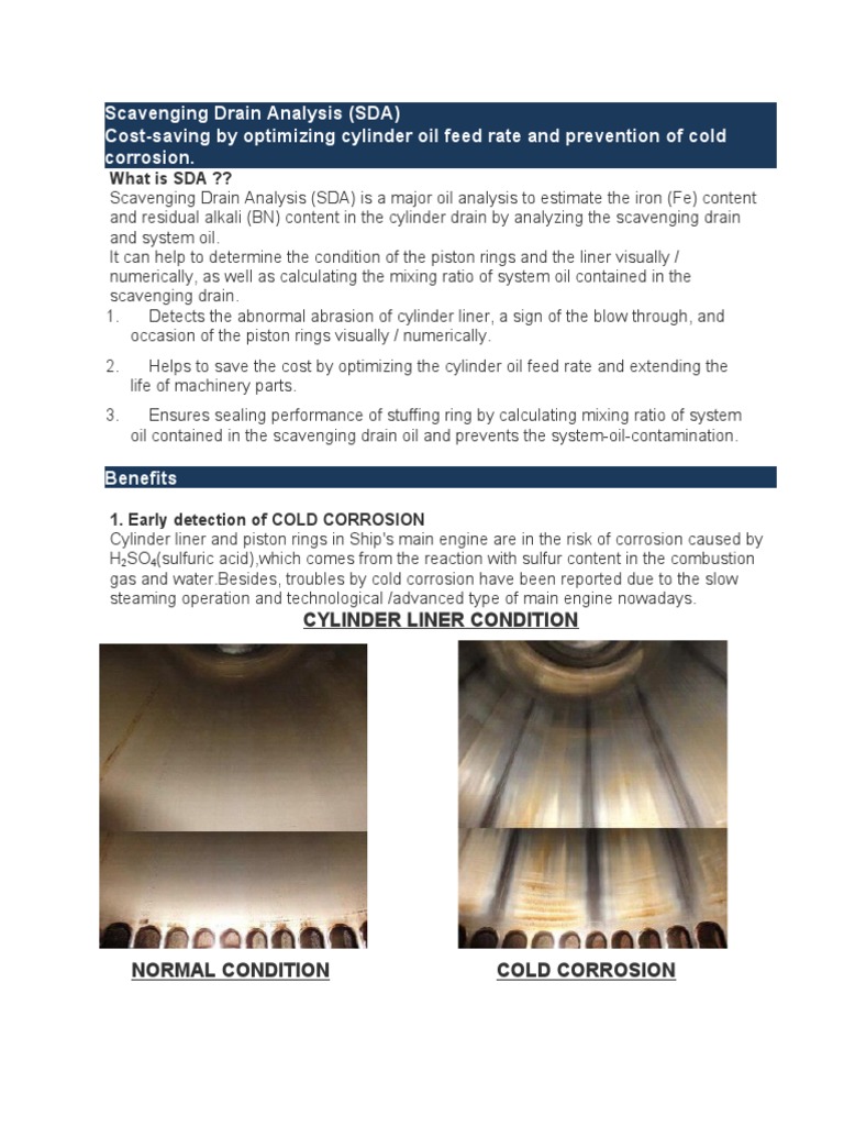 Scavenging Drain Analysis for Cost Savings | PDF | Piston | Cylinder ...