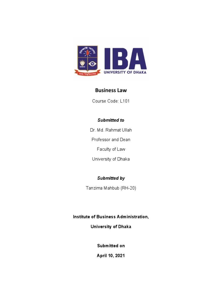 Business Law Course Code L101 Descargar gratis PDF Trade