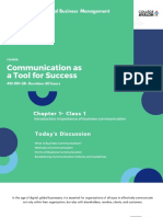 Program: International Business Management: Communication As A Tool For Success
