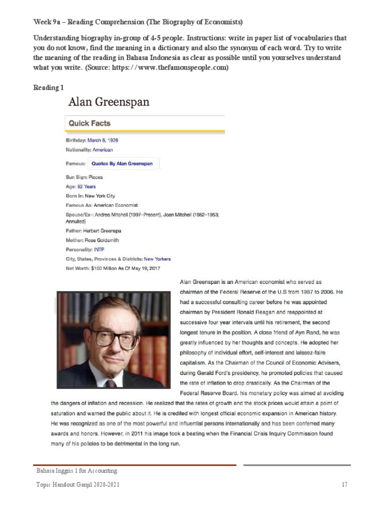 The Biography of Alan Greenspan PDF