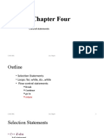 Chapter Four: Control Statements