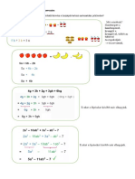 Egynemű Algebrai Kifejezések Összevonása