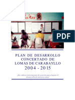 63148230 Plan de Desarrollo Concertado de Lomas de Carabayllo Al 2015