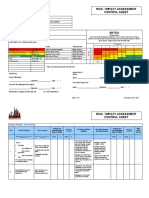 Risk / Impact Assessment Control Sheet: Matrix