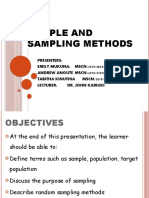 Sample and Sampling Methods