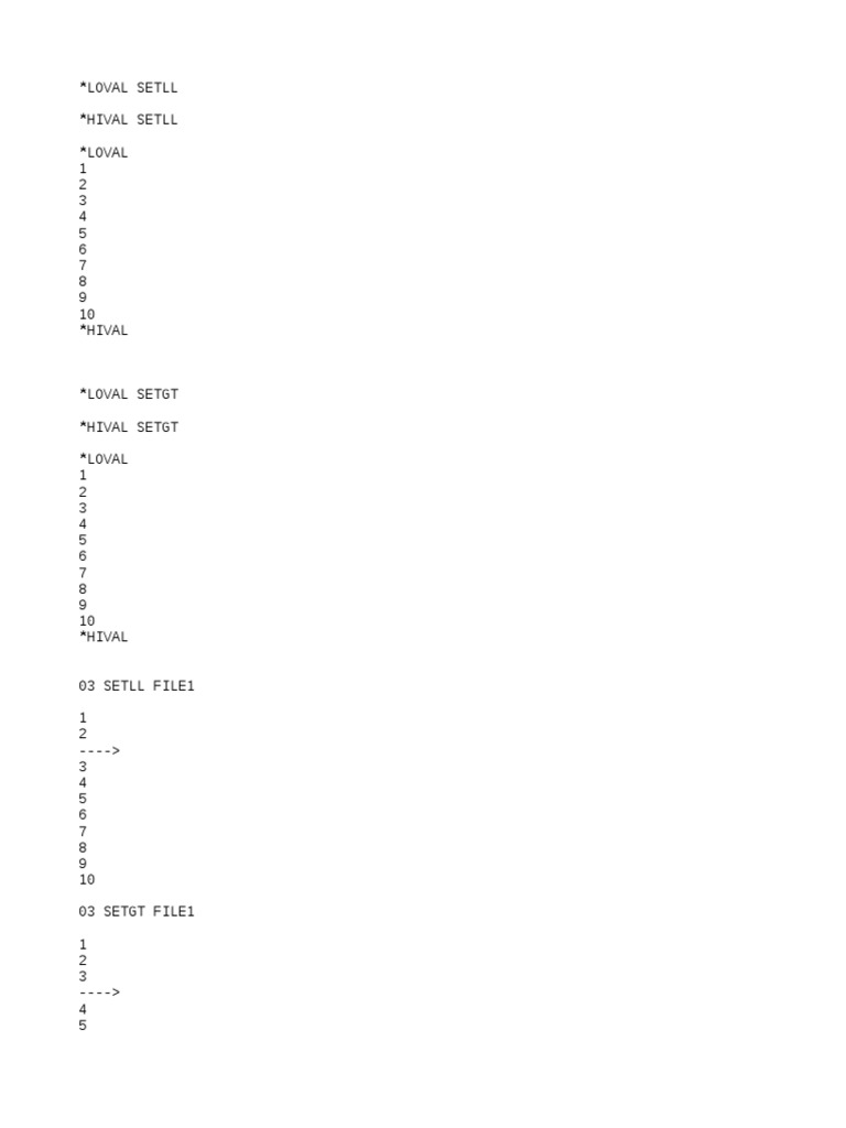 SETLL and SETGT Operations in RPGLE | PDF