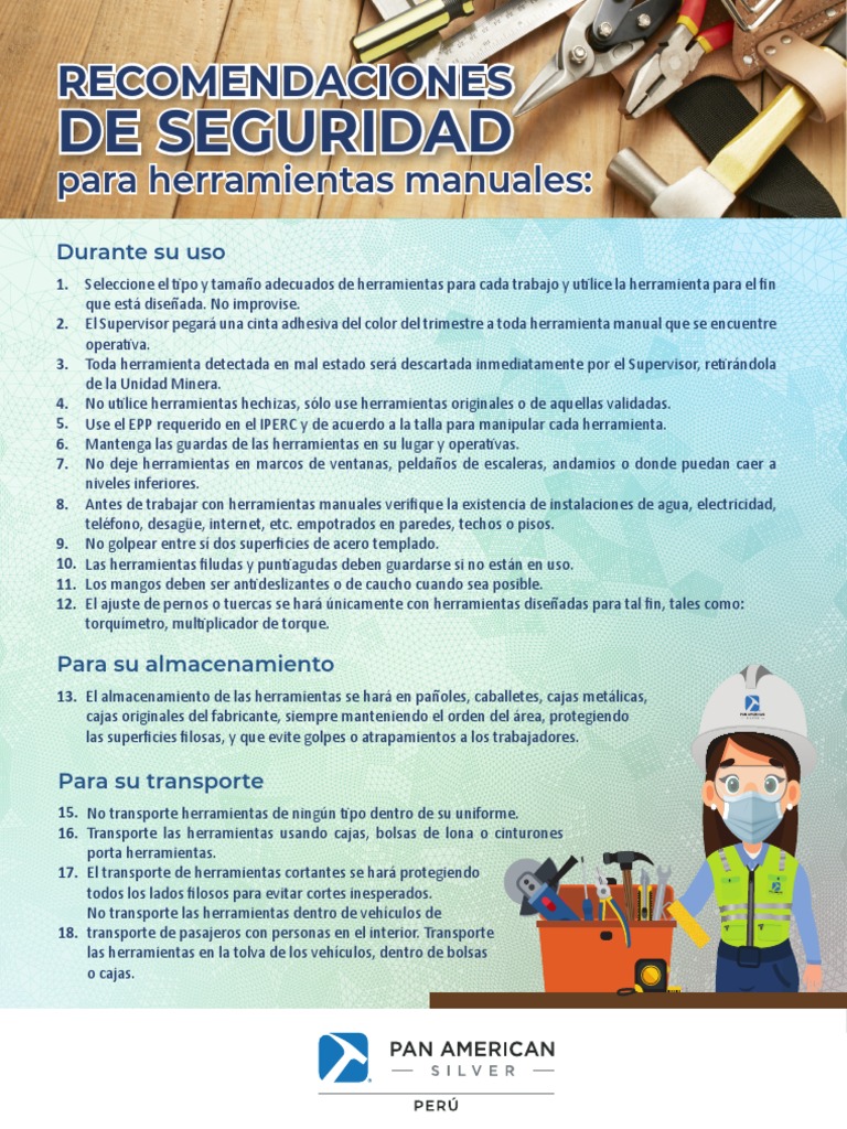 Seguridad en el Uso de Herramientas Manuales | PDF | Negocios | Hogar ...