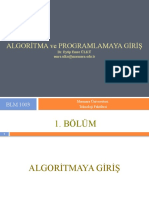 Bolum - BLM 1003 - Algoritma Ve Programlamaya Giris