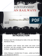Summer INTERNSHIP: Indian Railways