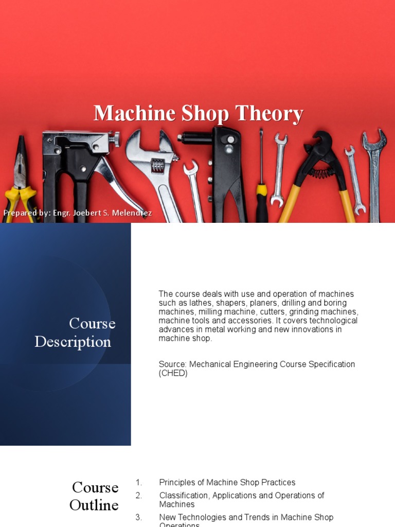 Machine Shop Theory PDF Occupational Safety And Health Mechanical Engineering