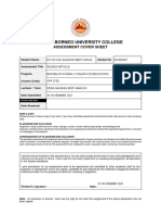 North Borneo University College: Assessment Cover Sheet