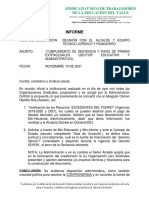 Informe Mesa de Negociacion-Reunión Con Alcalde y Equipo Tecnico Juridico Financiero-Tema Primas Extralegales-19.11.2021