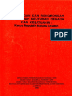 Tantangan Dan Rongrongan Terhadap Keutuhan Negara Dan Kesatuan RI Kasus RMS