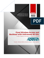 Fixed Wireless Access and Backhaul With Unlicensed 60 GHZ: A Heavy Reading White Paper Produced For Adtran
