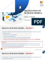 Digitization of Business Models PROJECT