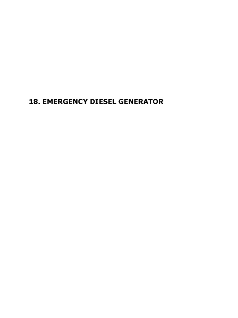 Emergency Diesel Generator Manual | PDF | Voltage | Switch