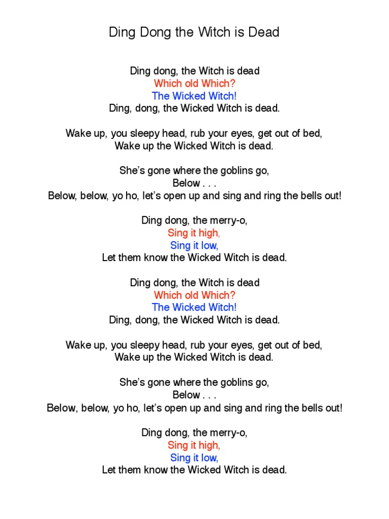 02 Ding Dong The Witch Is Dead - Pages - ROL | PDF