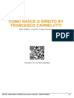 Como Nasce o Direito Por Francesco Carnelutti
