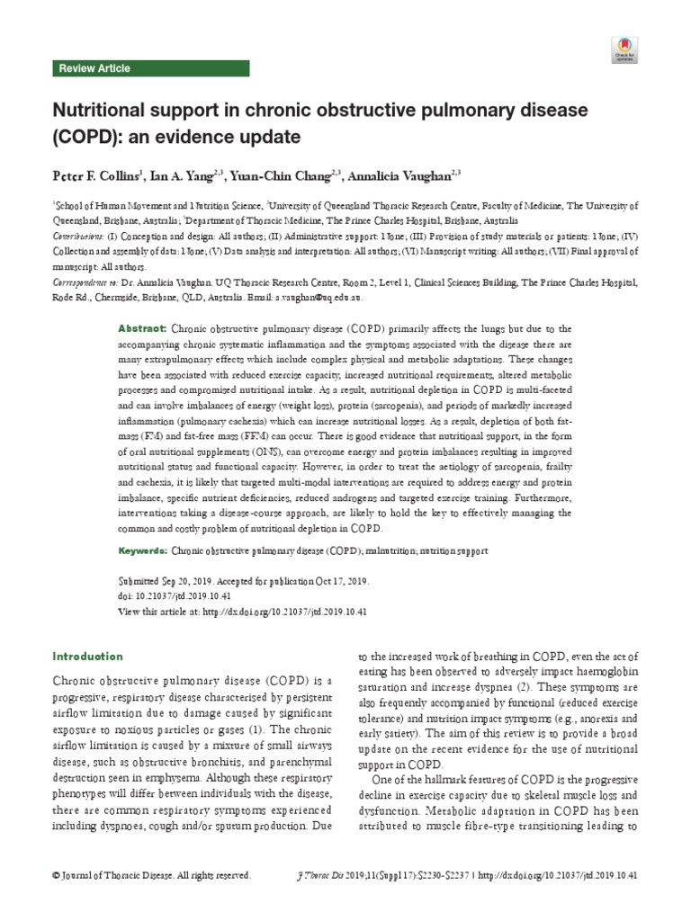 2019 Nutritional Support in Chronic Obstructive Pulmonary Disease | PDF ...
