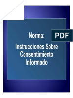 INSTRUCCIONES SOBRE CONSENTIMIENTO INFORMADO Presentacion